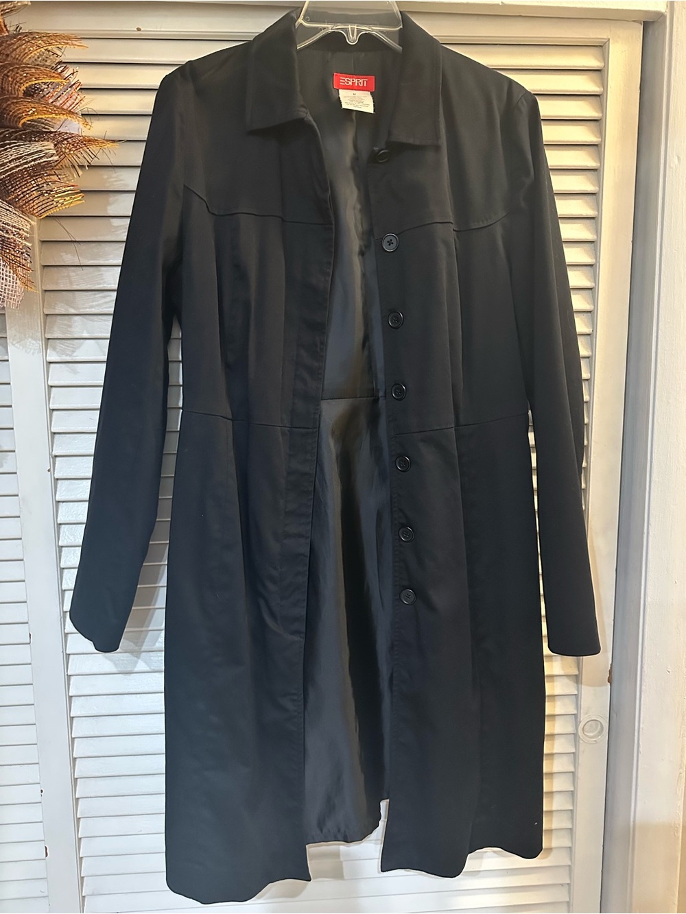 Esprit Women's Black Long Trench Coat